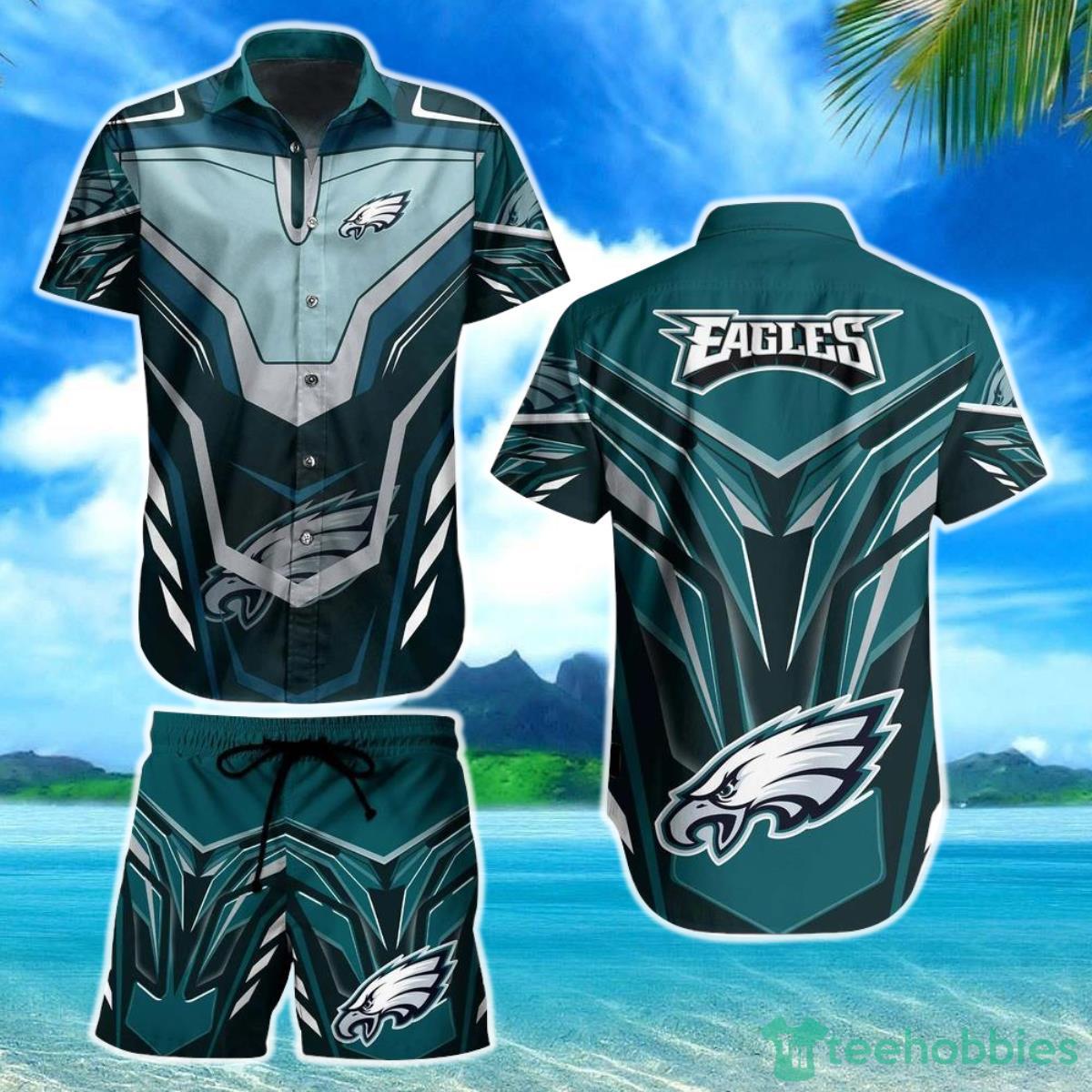 Philadelphia Eagles NFL Hawaiian Shirt Hot Trend Summer For Sports Fans NFL Enthusiast Product Photo 1