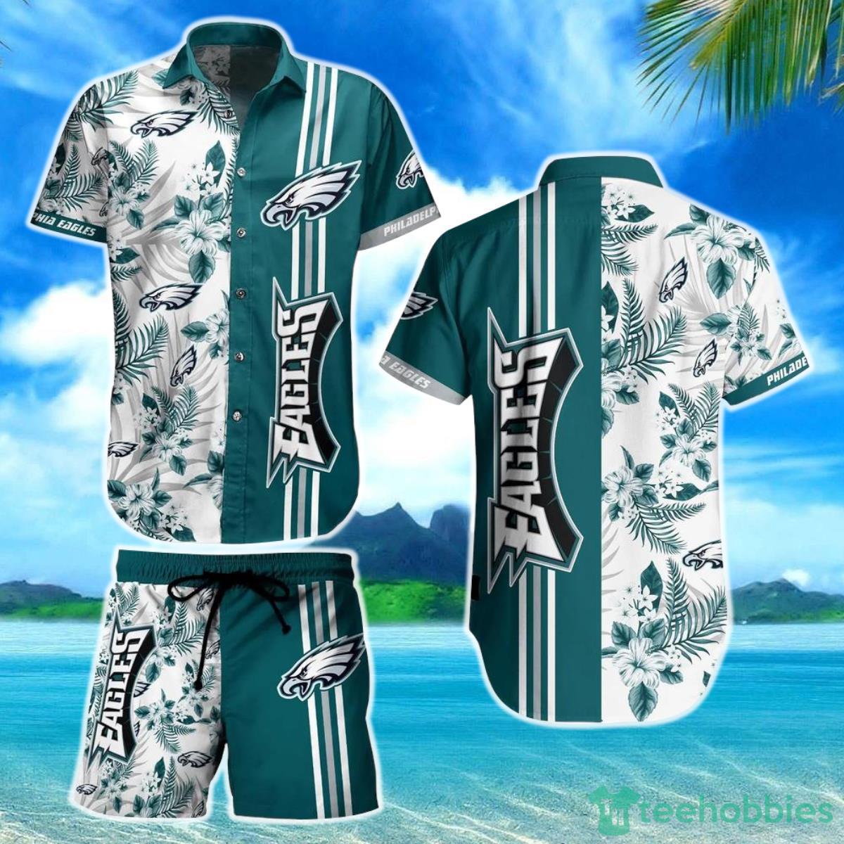 Philadelphia Eagles NFL Hawaiian Shirt Tropical Pattern Summer Shirt Style New Gift For Best Fan Product Photo 1