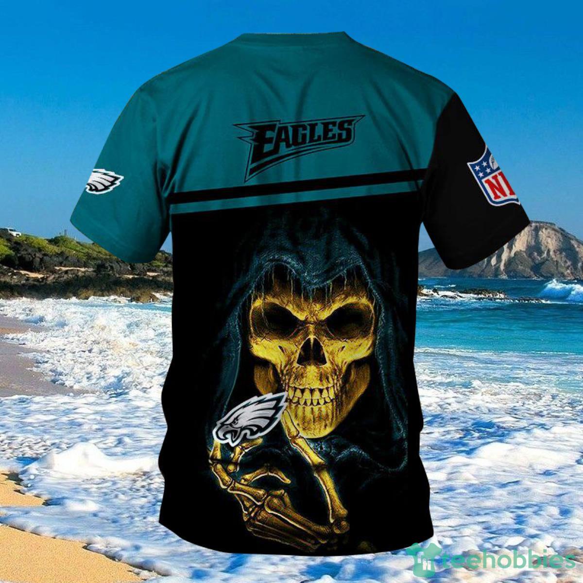 Philadelphia Eagles Tee Shirts 3D Hand Skull For Men And Women Product Photo 1