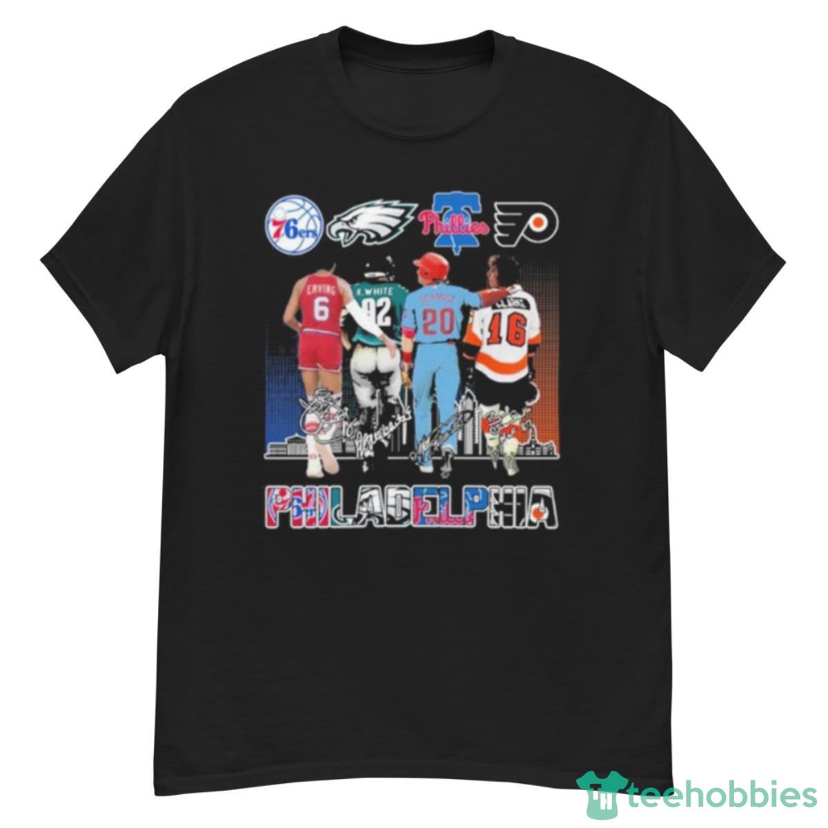 Philadelphia Skyline Sport Teams Erving R. White Schmidt And Clarke Signatures Shirt - G500 Men’s Classic T-Shirt