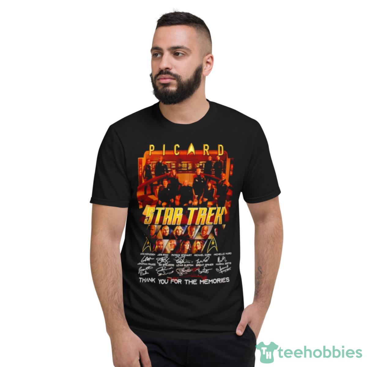Picard Star Trek Thank You For The Memories Signature Shirt - Short Sleeve T-Shirt