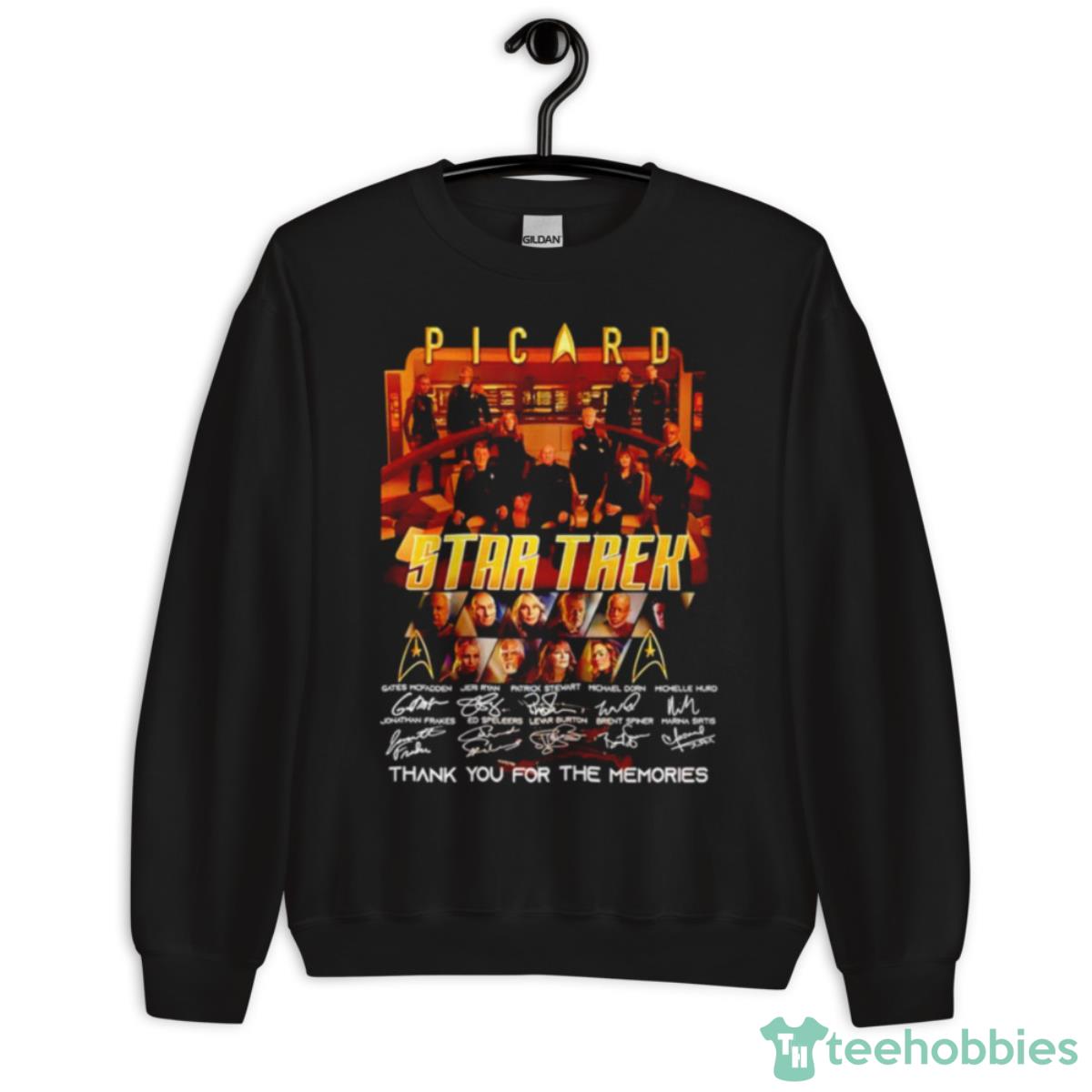 Picard Star Trek Thank You For The Memories Signature Shirt - Unisex Crewneck Sweatshirt Picard Star Trek Thank You For The Memories Signature Shirt - Unisex Crewneck Sweatshirt