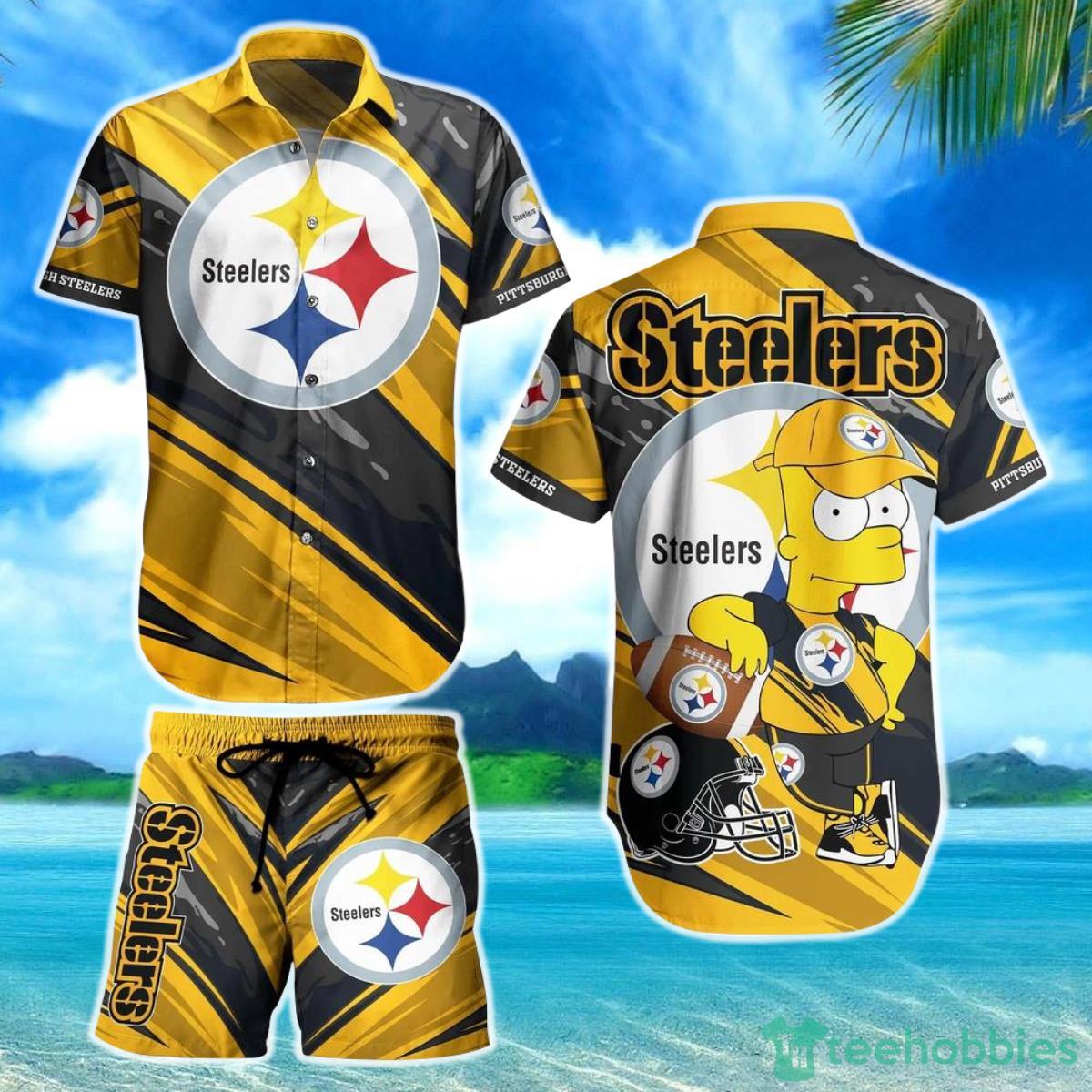 Pittsburgh Steelers Football NFL Hawaiian Shirt Bart Simpson Summer Gift For Men Women Fans Product Photo 1