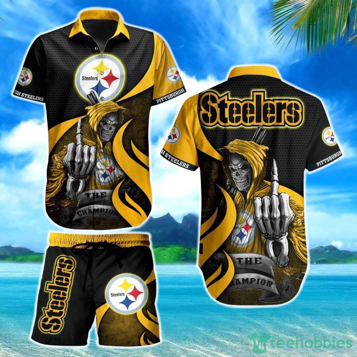 Pittsburgh Steelers NFL Football Hawaiian Shirt And Short Graphic Summer The Champion Gift For Men Women Product Photo 1
