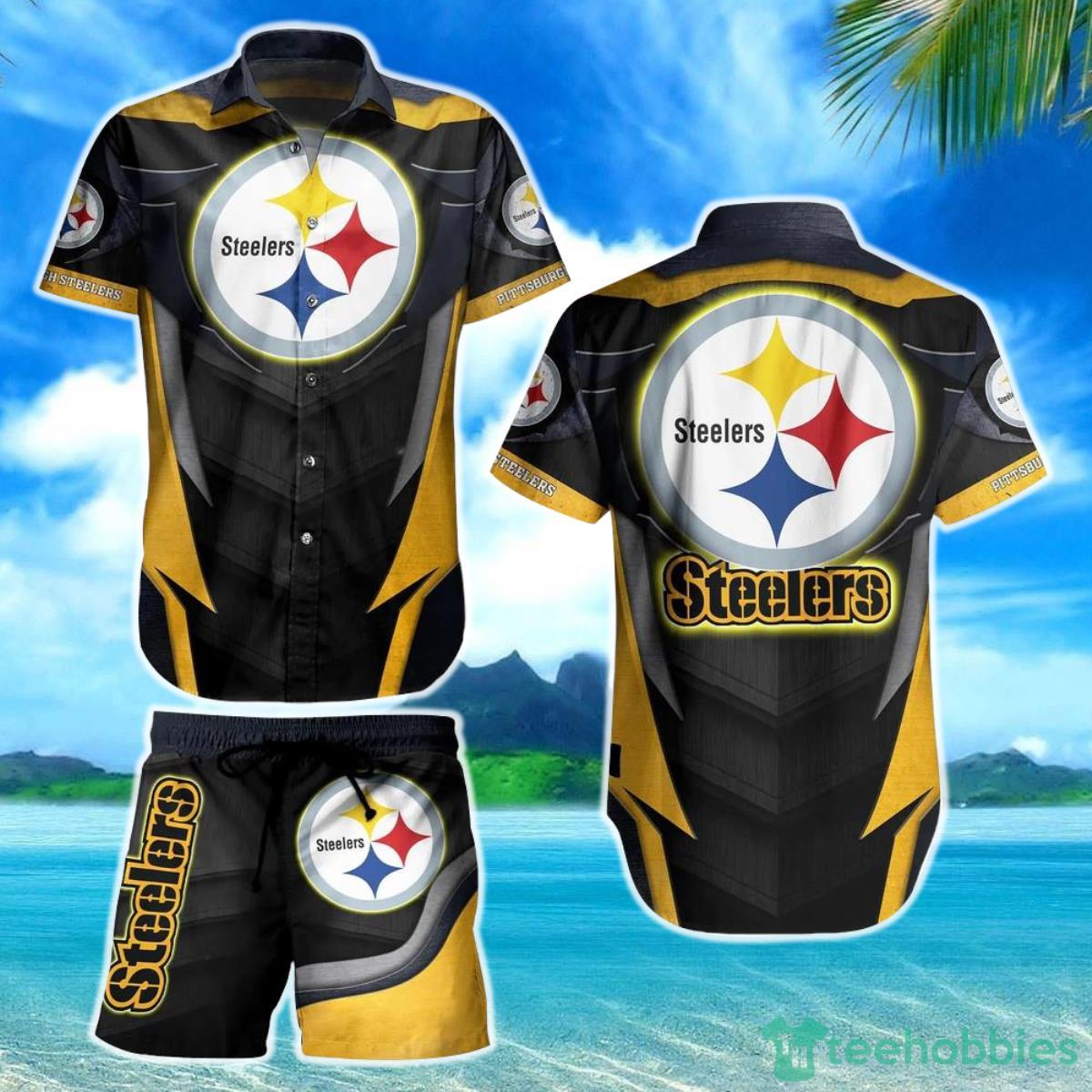 Pittsburgh Steelers NFL Hawaiian Shirt And Short Summer Perfect Gift For Fans Product Photo 1