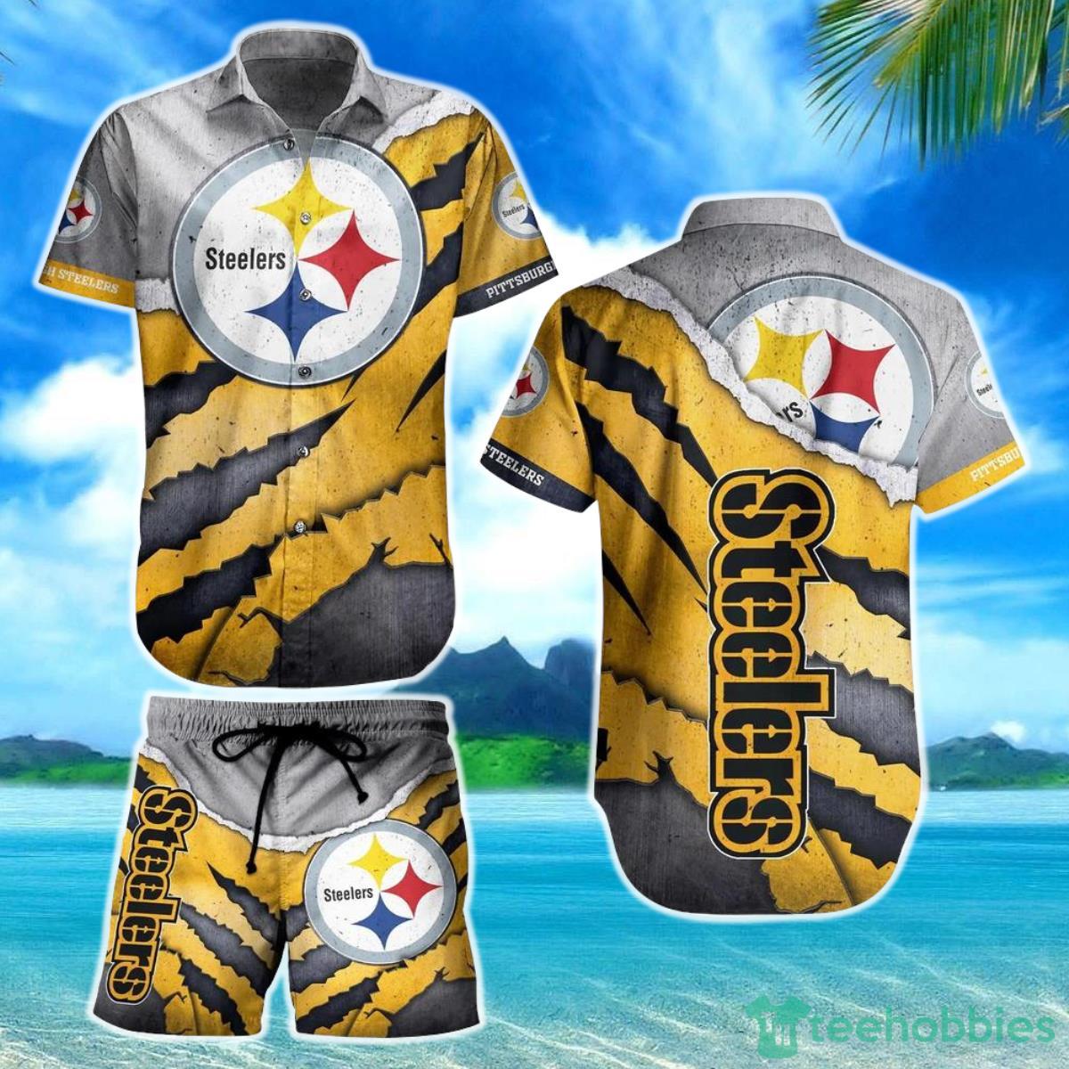 Pittsburgh Steelers NFL Hawaiian Shirt And Short Summer Vintage Beach Shirt For Your Loved Ones Product Photo 1