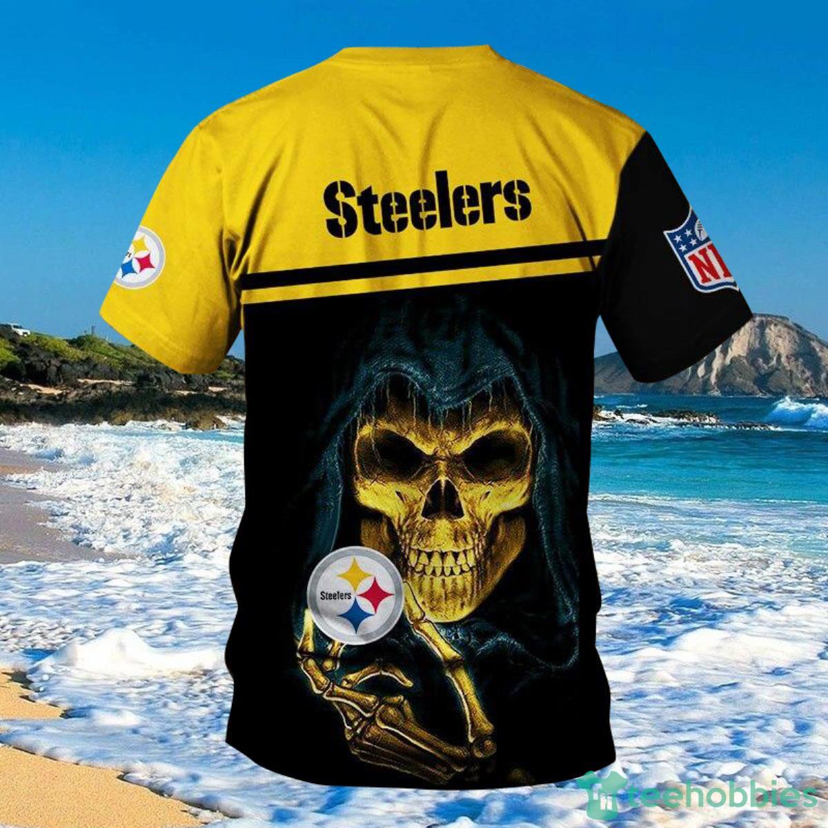 Pittsburgh Steelers Tee Shirt Skull 3D For Men And Women Product Photo 1