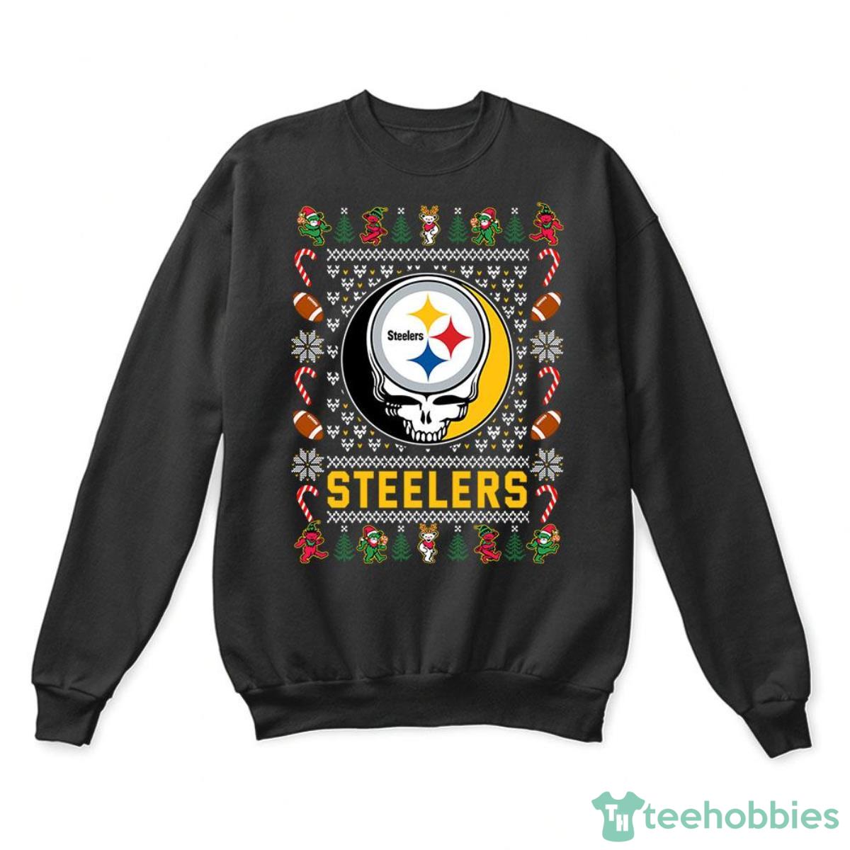 Pittsburgh Steelers X Grateful Dead Christmas Ugly Sweater Product Photo 1