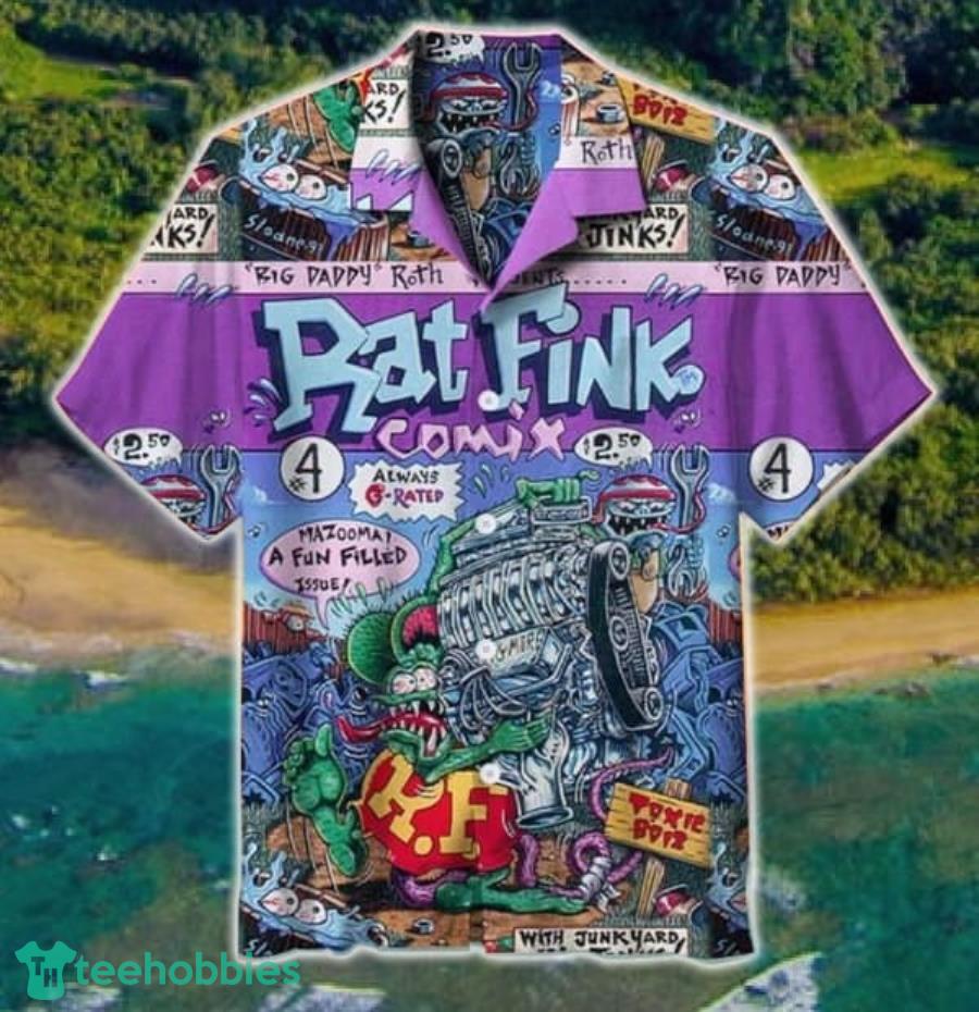 Rat Fink Rattail Hot Rod Hawaiian Shirt Product Photo 1