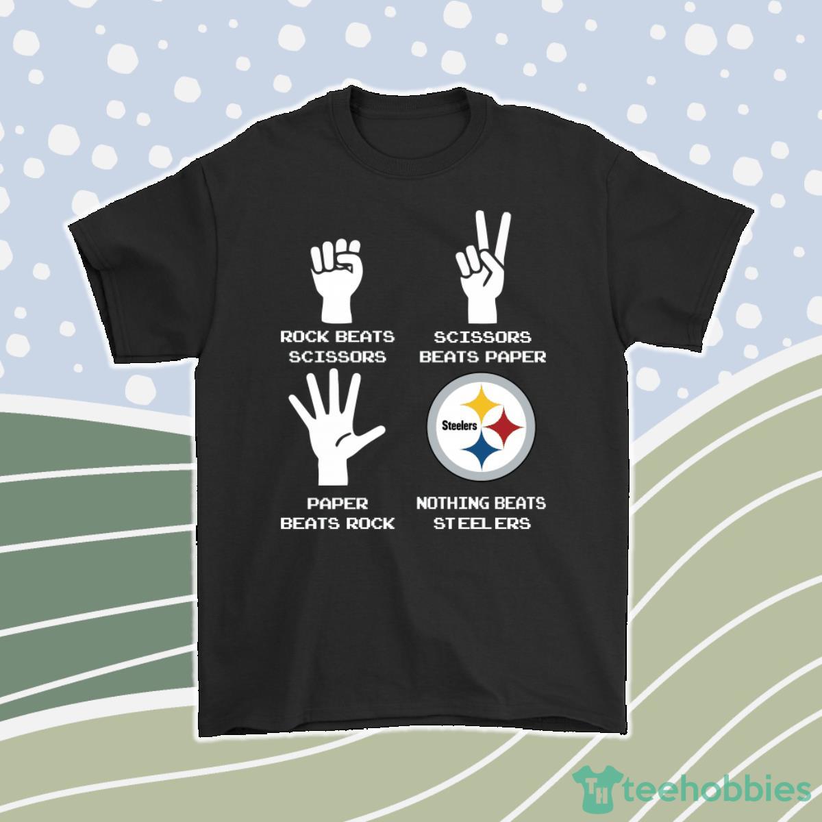 Rock Paper Scissors Nothing Beats The Pittsburgh Steelers Men Women T-Shirt, Hoodie, Sweatshirt Product Photo 1