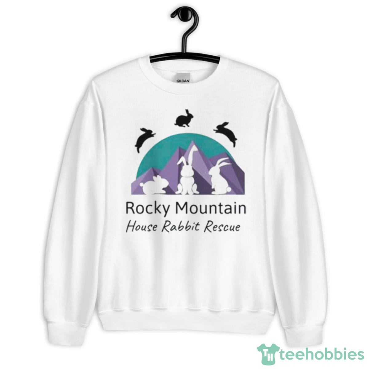 Rocky Mountain House Rabbit Rescue T Shirt - Unisex Heavy Blend Crewneck Sweatshirt