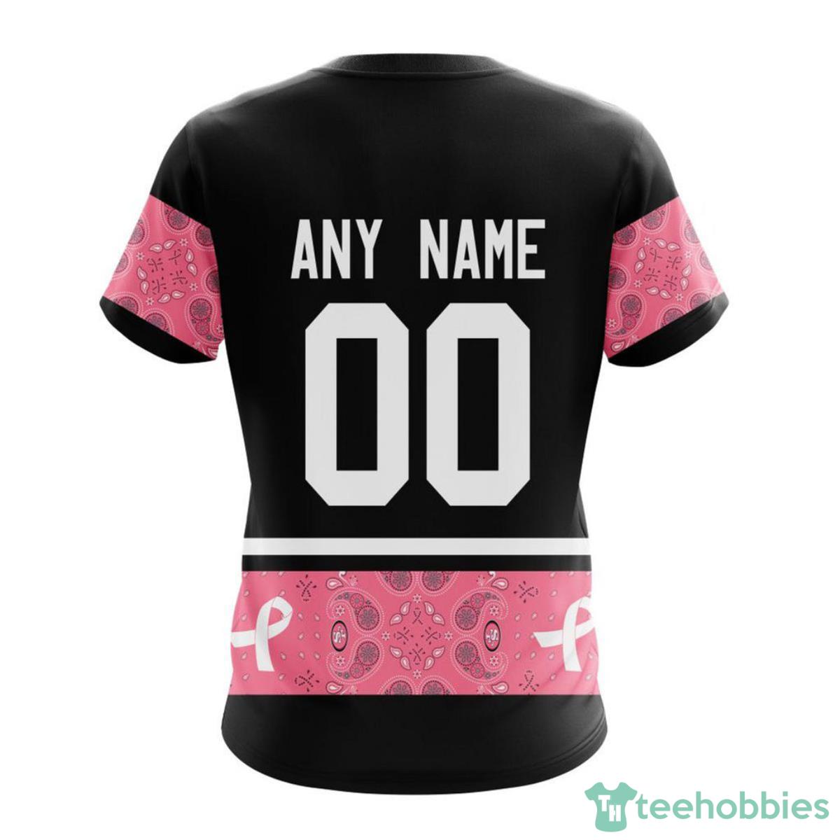 San Francisco 49ers Breast Cancer 3D Shirt Custom Name Product Photo 2