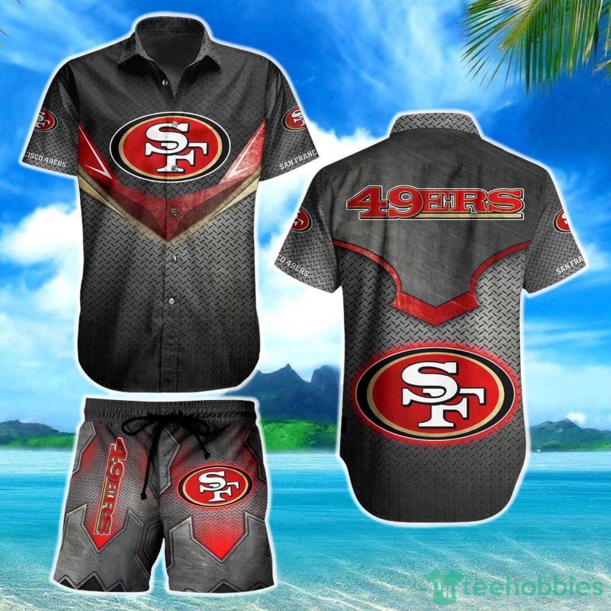 San Francisco 49ers NFL Football Hawaiian Shirt And Short Beach Shirt Short Style For Big Fans Product Photo 1