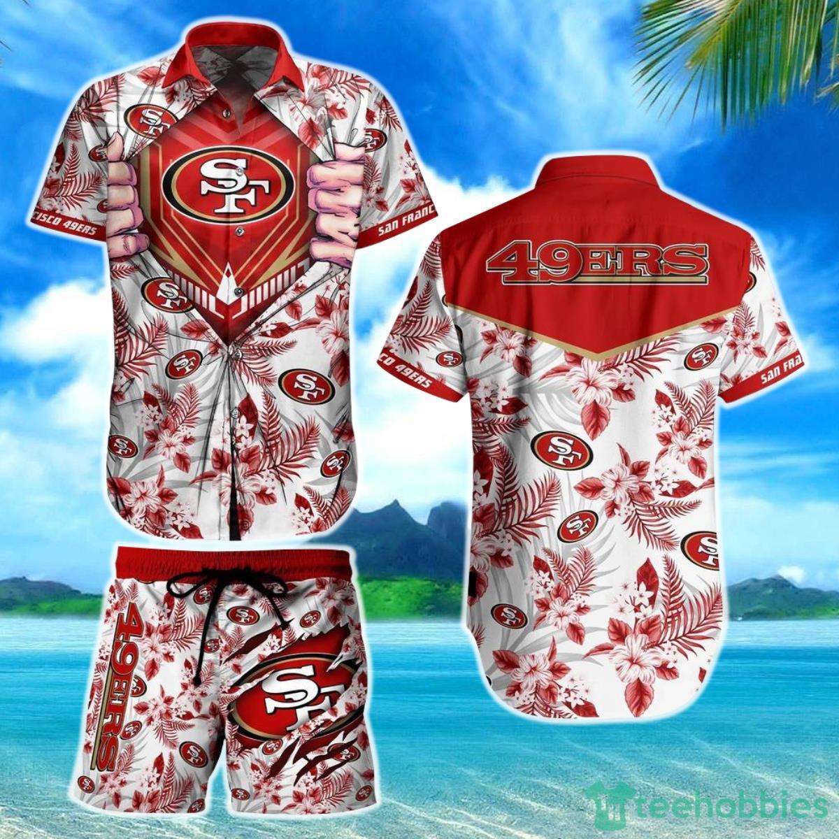 San Francisco 49ers NFL Football Hawaiian Shirt And Short New Summer For Big Fans Gift For Men Women Product Photo 1