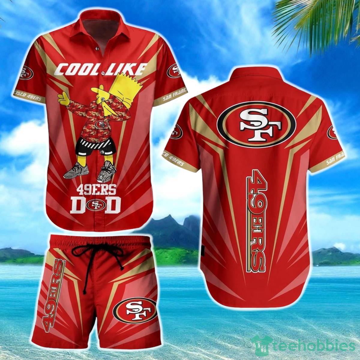 San Francisco 49ers NFL Hawaiian Shirt And Short Bart Simpson Summer Perfect Gift For Fans NFL Product Photo 1
