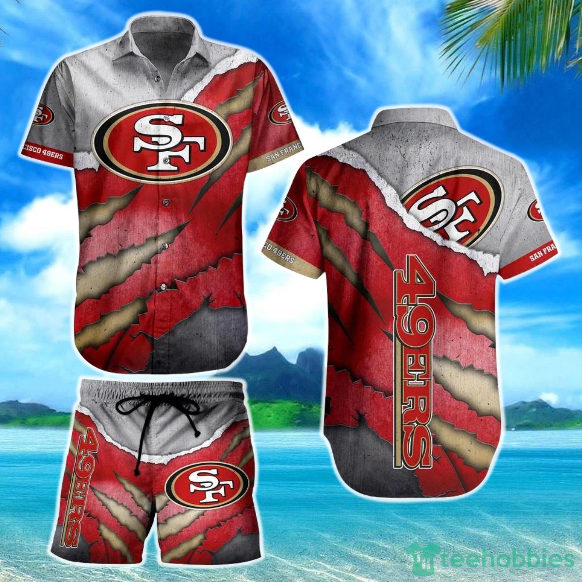 San Francisco 49ers NFL Hawaiian Shirt And Short Summer Vintage Beach Shirt For Your Loved Ones Product Photo 1