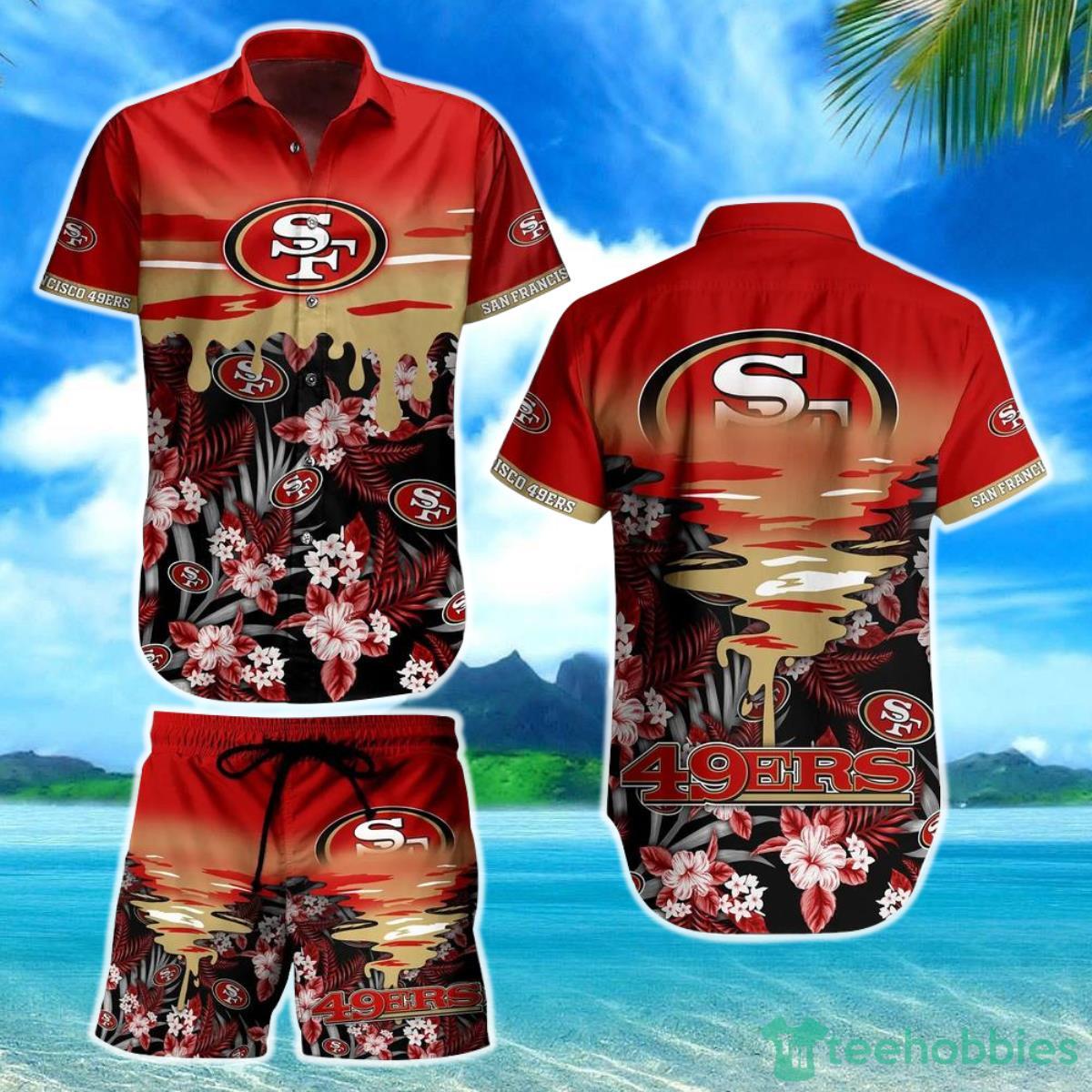 San Francisco 49ers NFL Hawaiian Shirt And Short Tropical Pattern Beach Shirt New Gift For Best Fan Product Photo 1