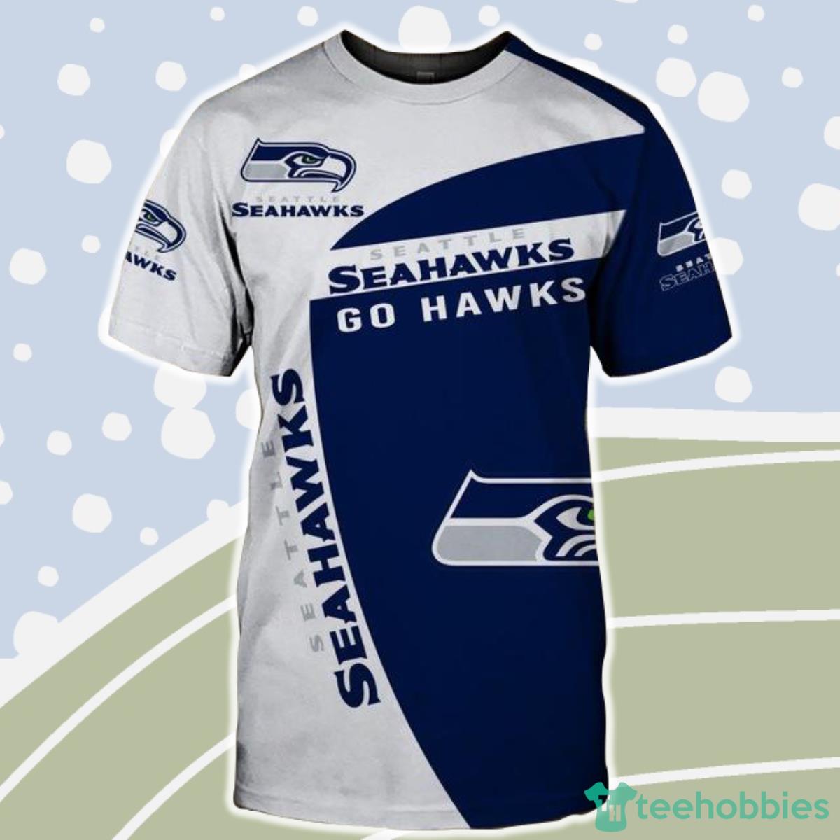 Seattle Seahawks 3D Shirt Gifts For Your Favorite NFL Fan 3D Short Sleeve Go Hawks Product Photo 1