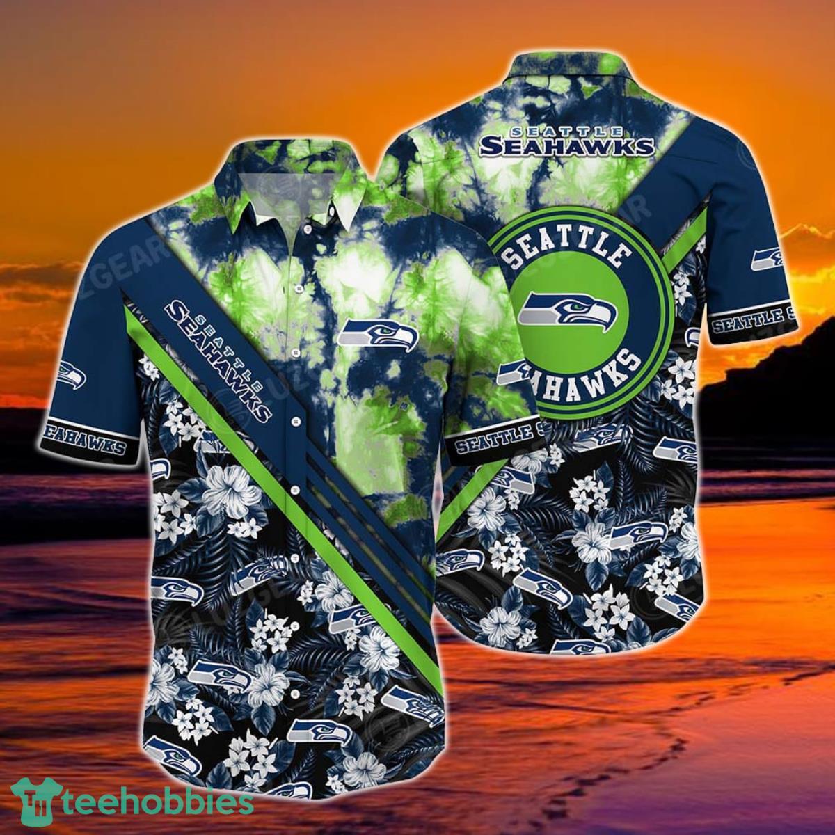 Seattle Seahawks NFL Hawaiian Shirt Graphic Tropical Patterns New Trend Summer For NFL Football Fans Product Photo 1