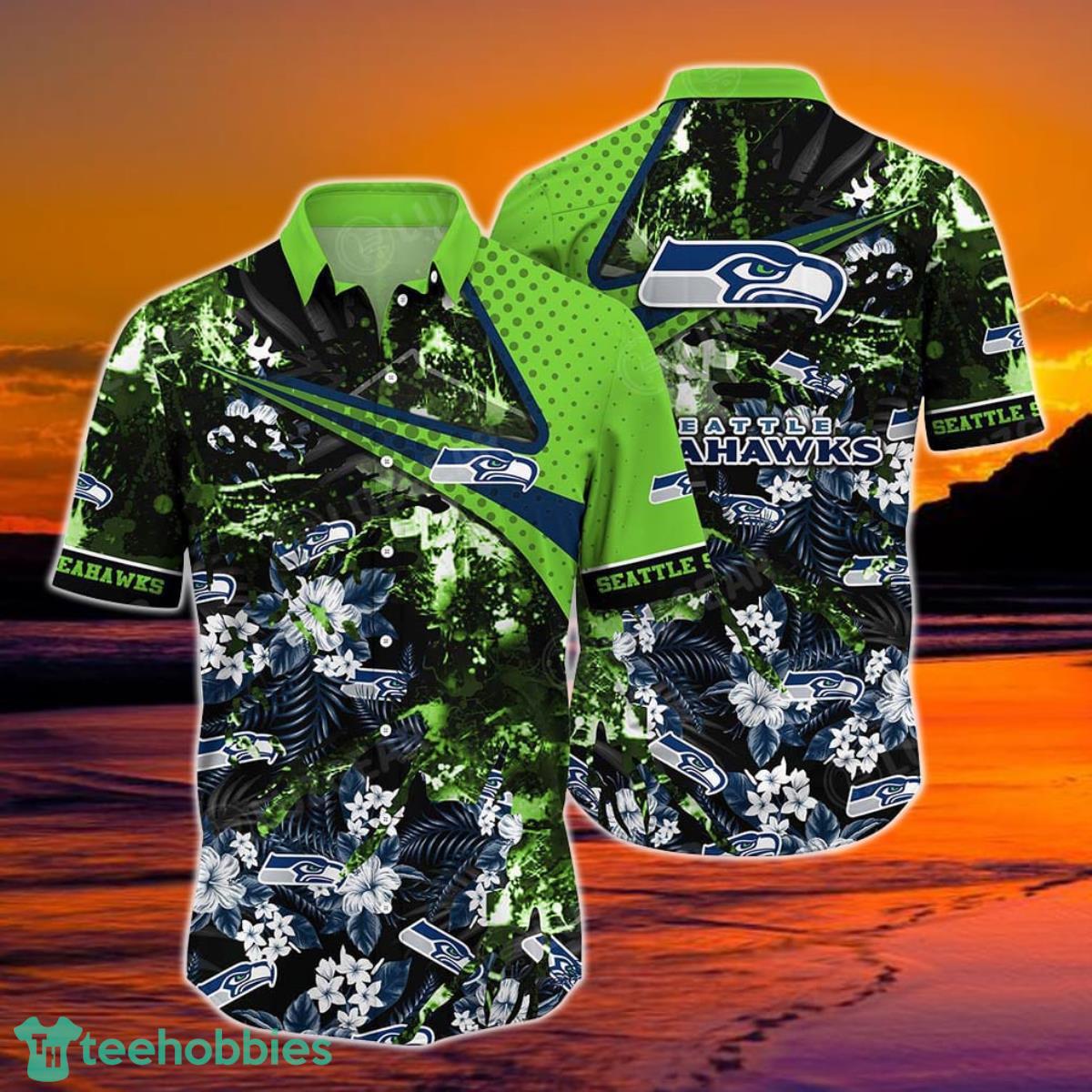 Seattle Seahawks NFL Hawaiian Shirt Tropical Patterns New Hot Trend Summer For Sports Fans NFL Product Photo 1