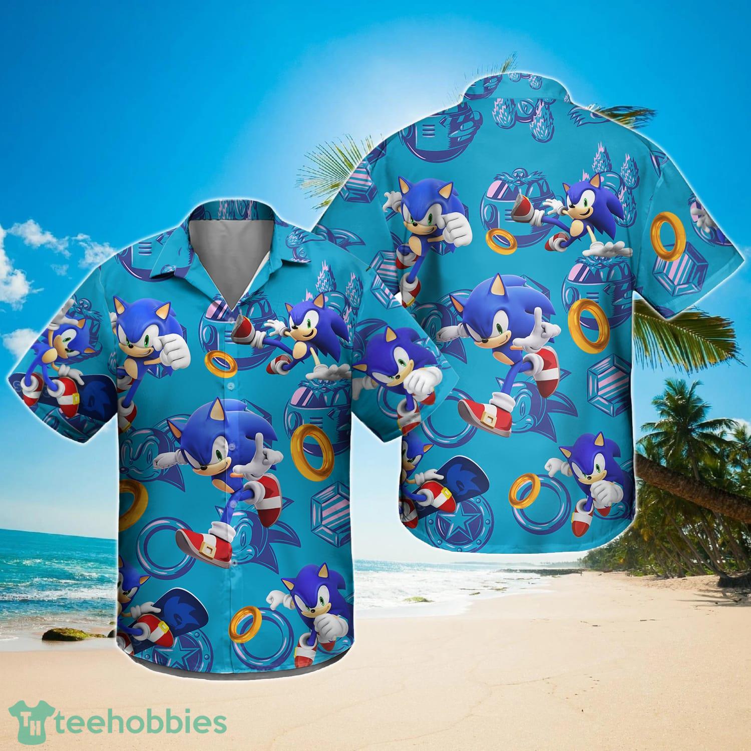 Sonic The Hedgehog Hawaiian Summer Shirt Product Photo 1 Sonic The Hedgehog Hawaiian Summer Shirt Product Photo 1