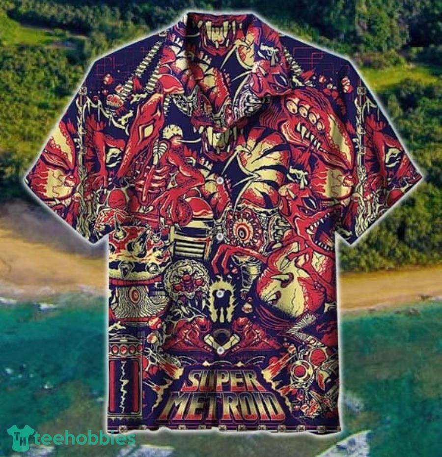 Super Metroid Hawaiian Shirt Vintage Hawaiian Shirt Product Photo 1 Super Metroid Hawaiian Shirt Vintage Hawaiian Shirt Product Photo 1