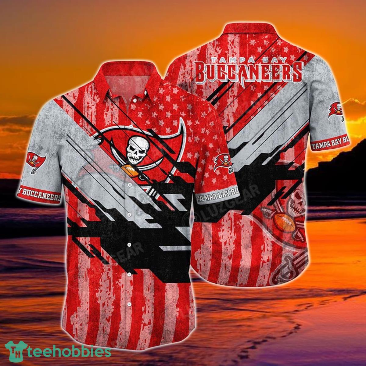 Tampa Bay Buccaneers NFL Football Hawaiian Shirt American Flag Print This Summer Best Gift For Fans Product Photo 1