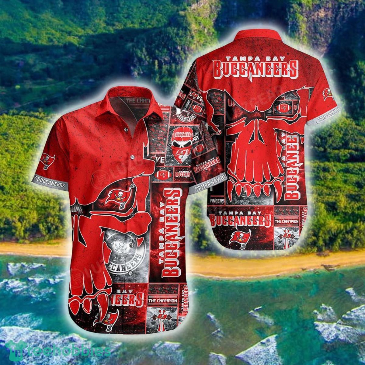 Tampa Bay Buccaneers NFL Hawaiian Shirt Skull Printed 3D New Trend Summer For Best Fans Product Photo 1