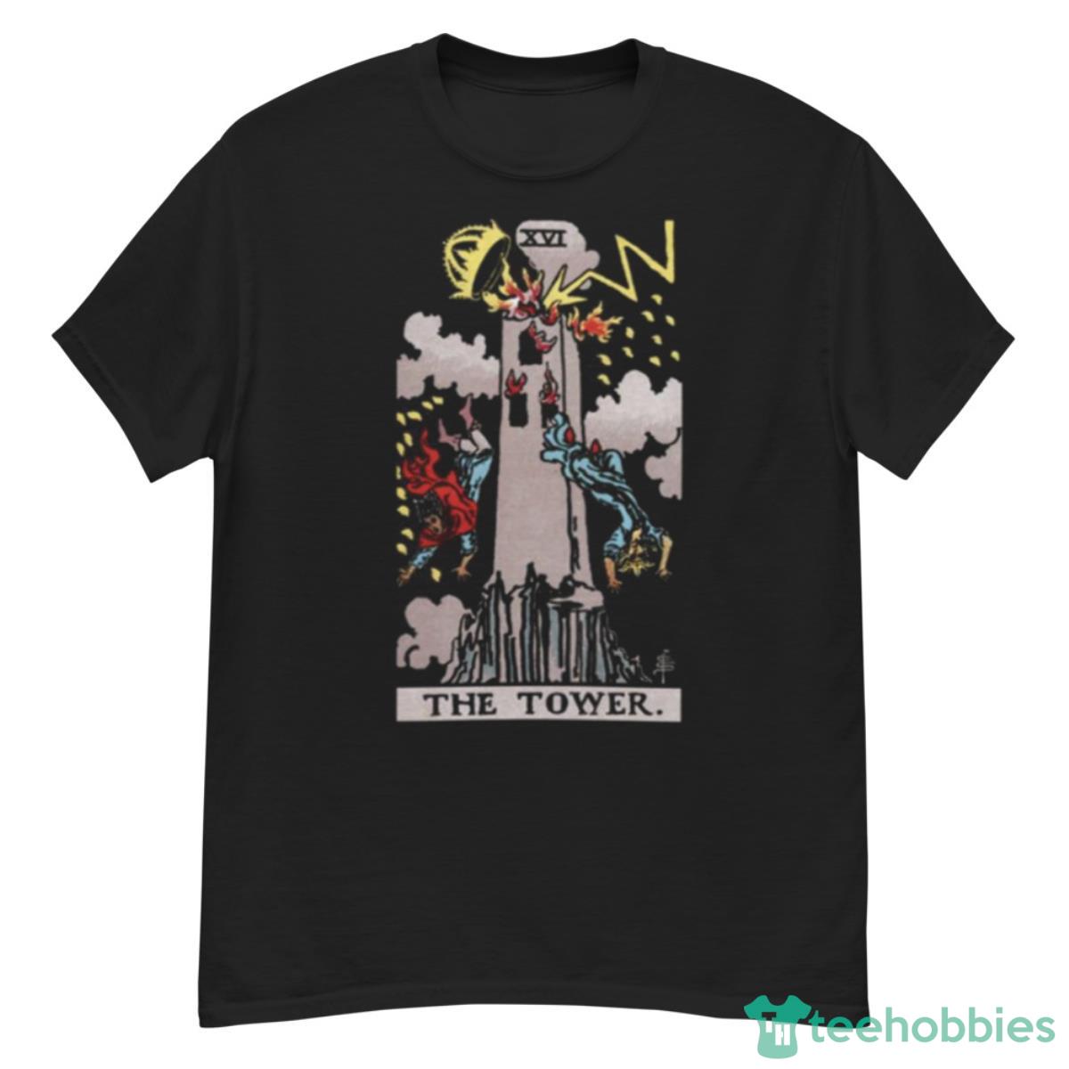 Tarot The Tower Black Background Only Shirt - G500 Men’s Classic T-Shirt