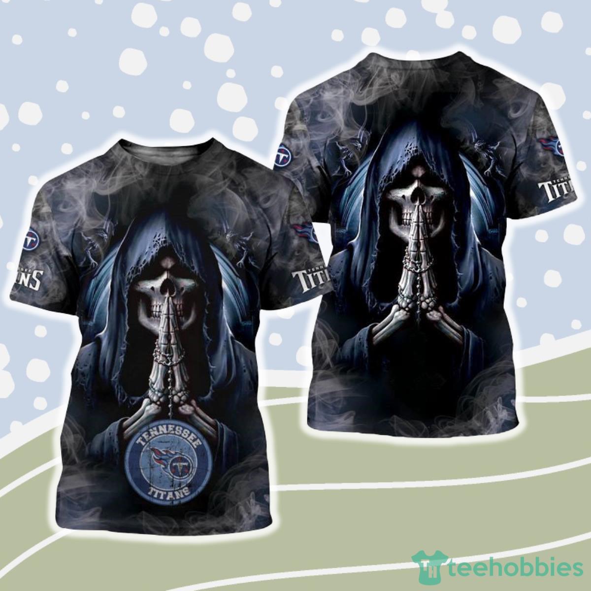 Tennessee Titans NFL 3D Shirt Background Skull Smoke Product Photo 1