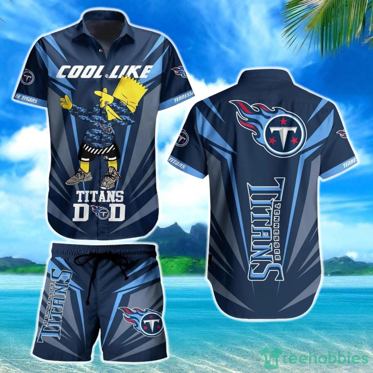 Tennessee Titans NFL Hawaiian Shirt And Short Bart Simpson Summer Perfect Gift For Fans NFL Product Photo 1