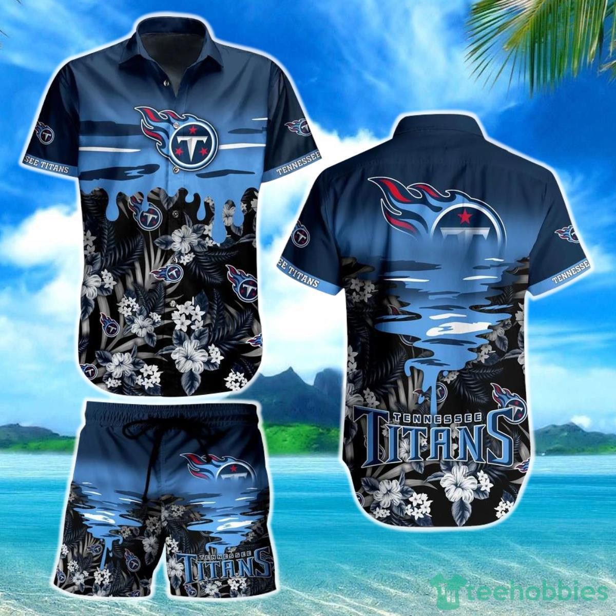 Tennessee Titans NFL Hawaiian Shirt And Short Tropical Pattern Beach Shirt New Gift For Best Fan Product Photo 1