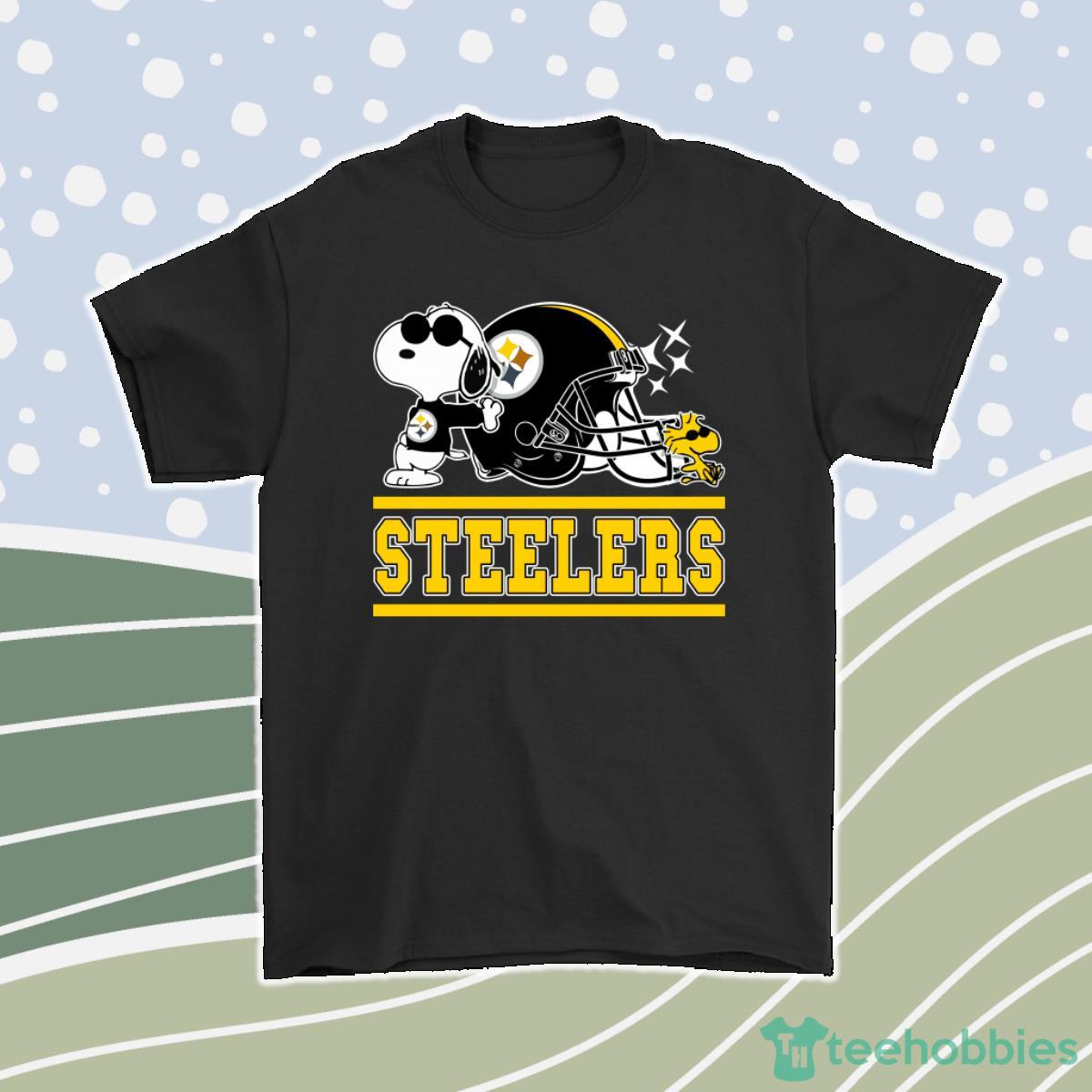 The Pittsburgh Steelers Joe Cool And Woodstock Snoopy Mashup Men Women T-Shirt, Hoodie, Sweatshirt Product Photo 1