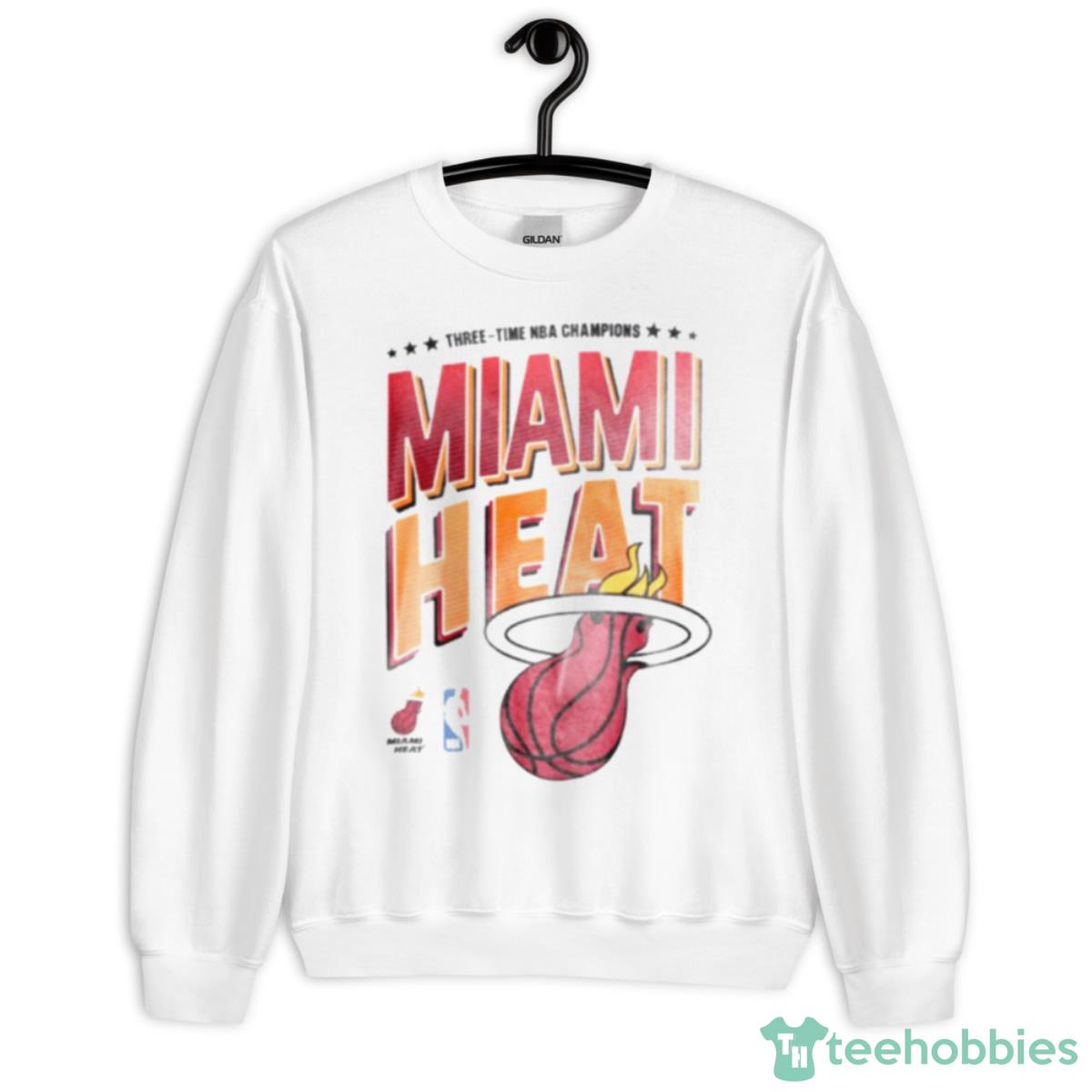 Three Time NBA Champions Miami Heat Shirt - Unisex Heavy Blend Crewneck Sweatshirt