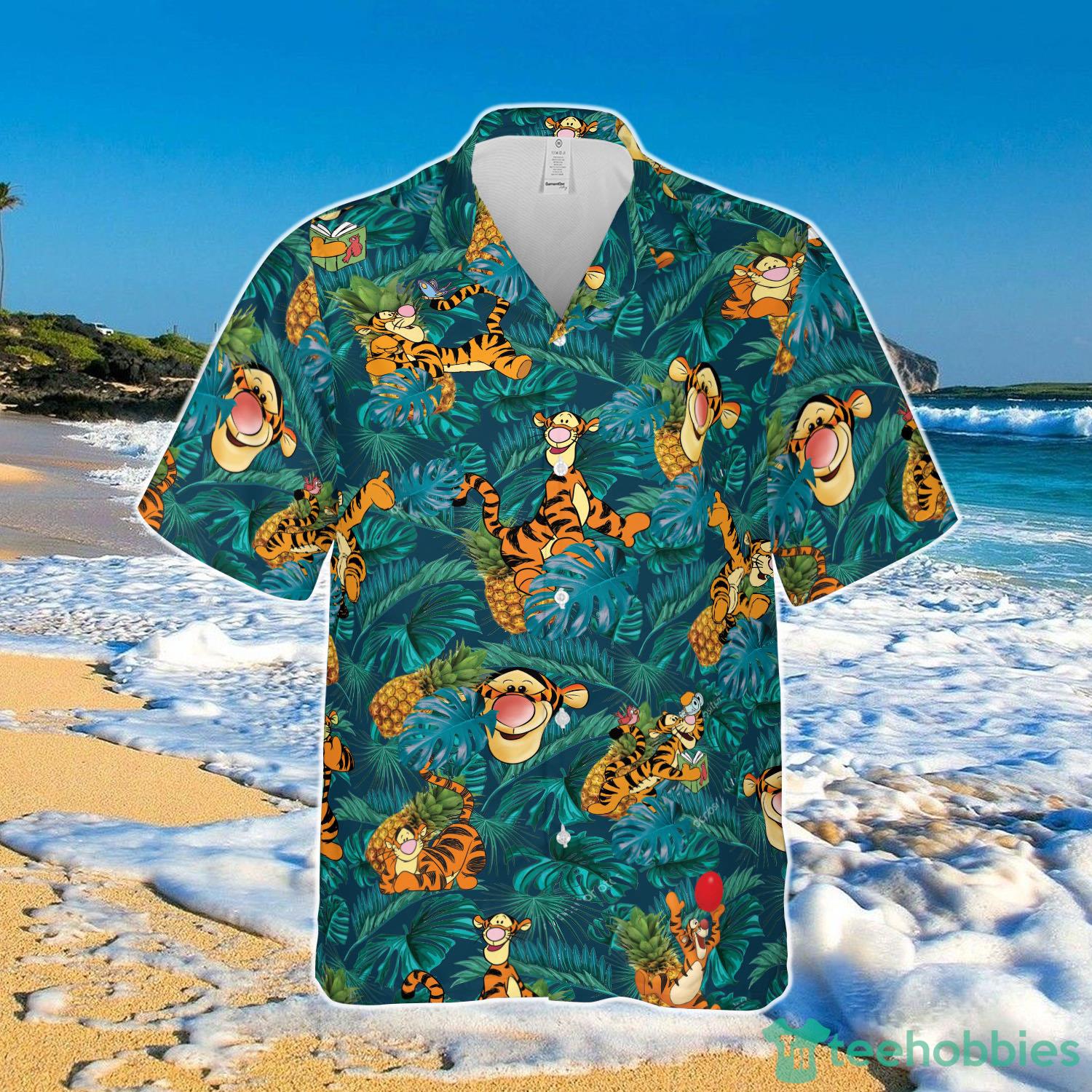 Tigger Pineapple Hawaii Shirt Winnie The Pooh Aloha Shirt image Tigger Pineapple Hawaii Shirt Winnie The Pooh Aloha Shirt Product Photo 2