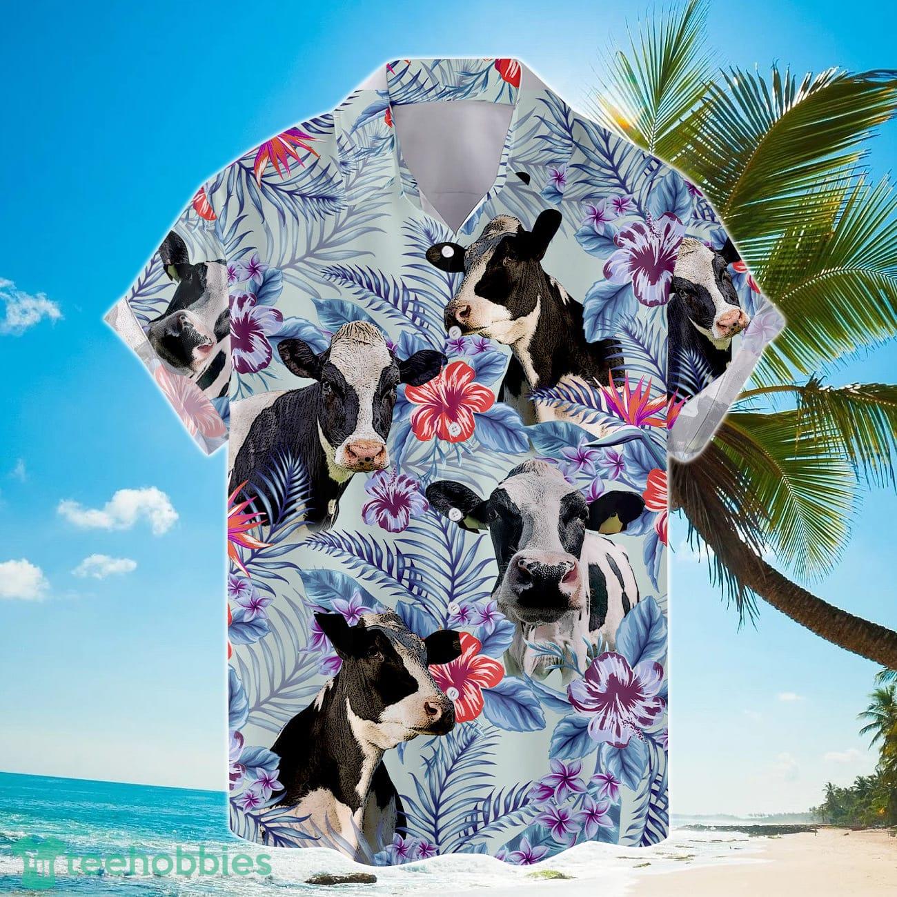 Tropical Holstein Cow Hawaiian Shirts For Men And Women Product Photo 2