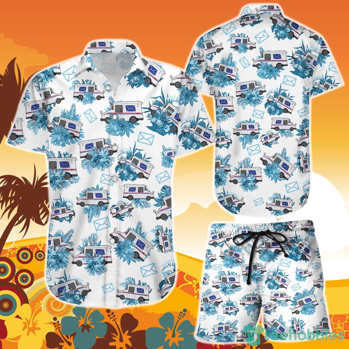Tropical Truck Hawaiian For Men Postal Worker Trucks Tropical Beach Themed Present Ideas Product Photo 1