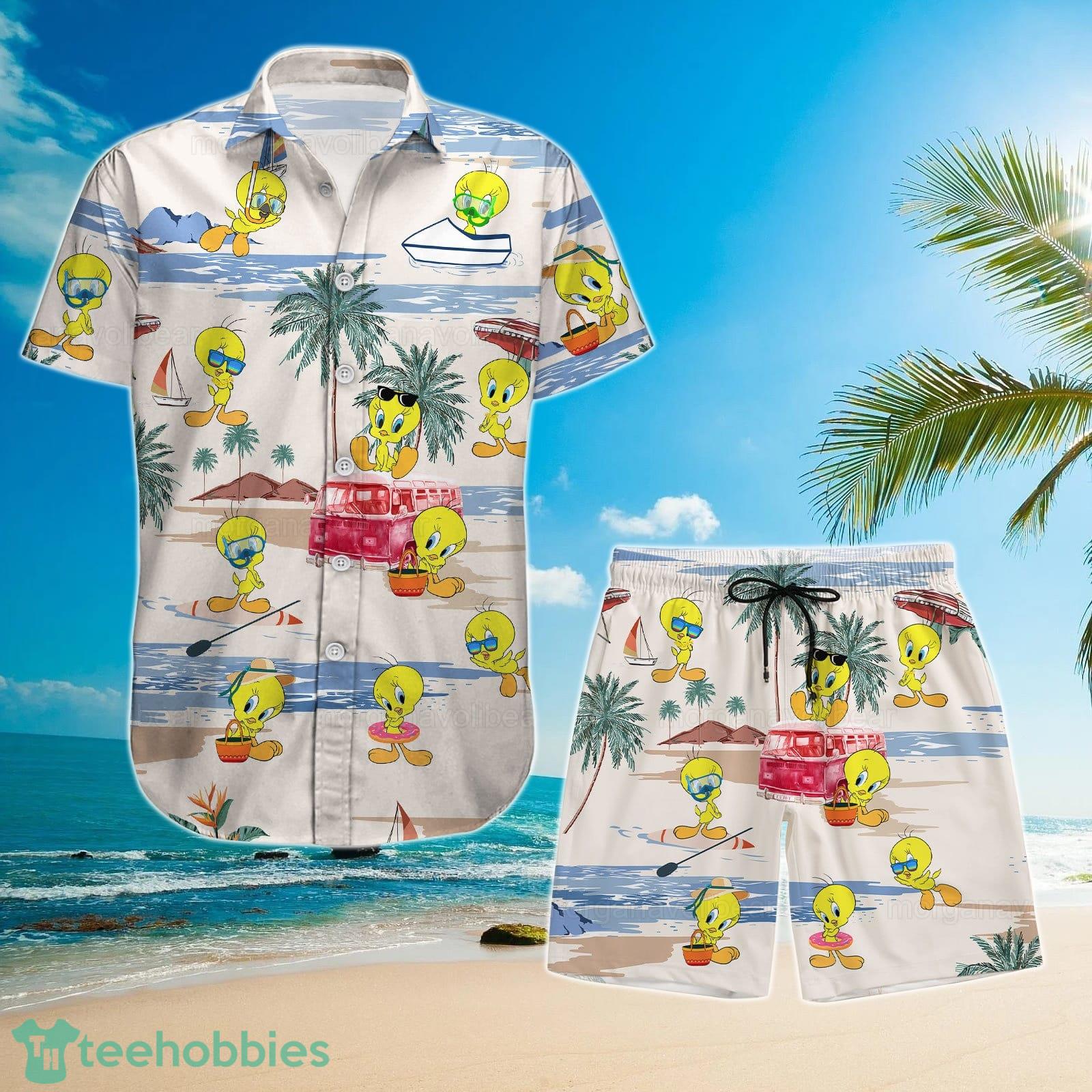 Tweety Hawaiian Shirt And Short For Men And Women Product Photo 1