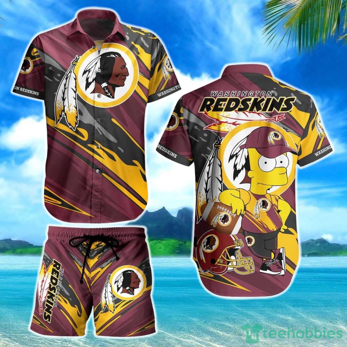 Washington Redskins Football NFL Hawaiian Shirt Bart Simpson Summer Gift For Men Women Fans Product Photo 1
