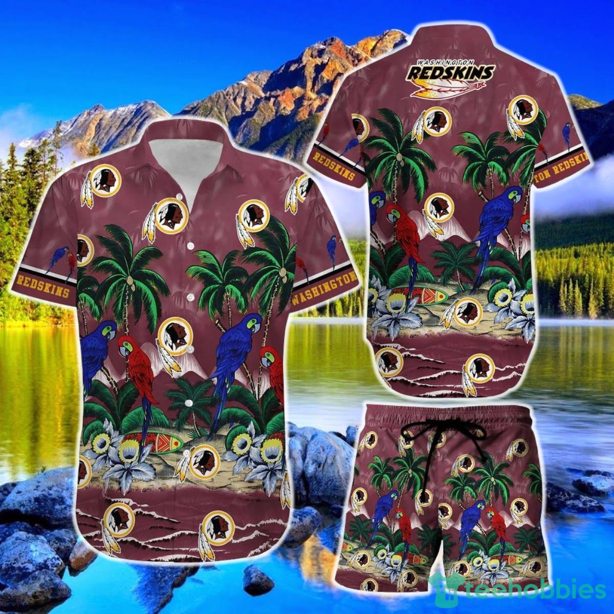 Washington Redskins NFL Football Hawaiian Shirt And Short Graphic Summer Tropical Pattern Product Photo 1
