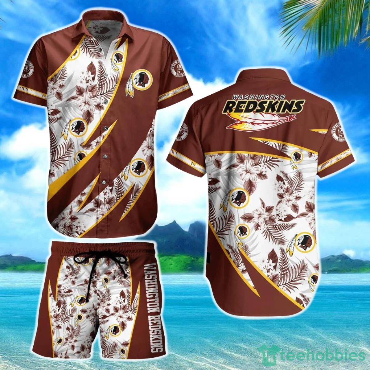 Washington Redskins NFL Hawaiian Shirt And Short Style Tropical Graphic Summer For Awesome Fans Product Photo 1