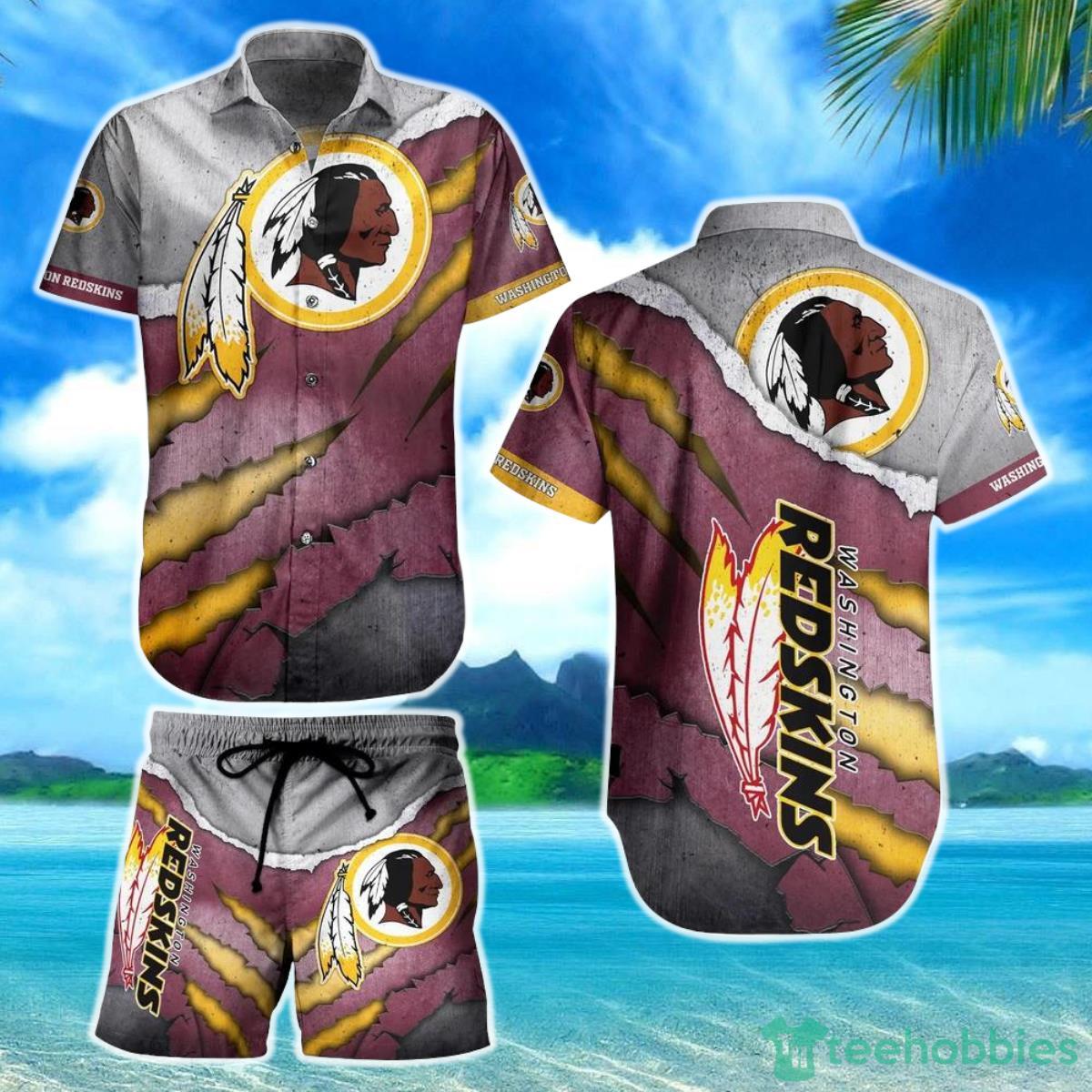 Washington Redskins NFL Hawaiian Shirt And Short Summer Vintage Beach Shirt For Your Loved Ones Product Photo 1
