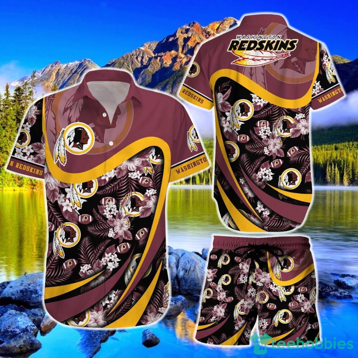 Washington Redskins NFL Hawaiian Shirt And Short Tropical Pattern Beach Shirt New Gift For Sports Fans Product Photo 1