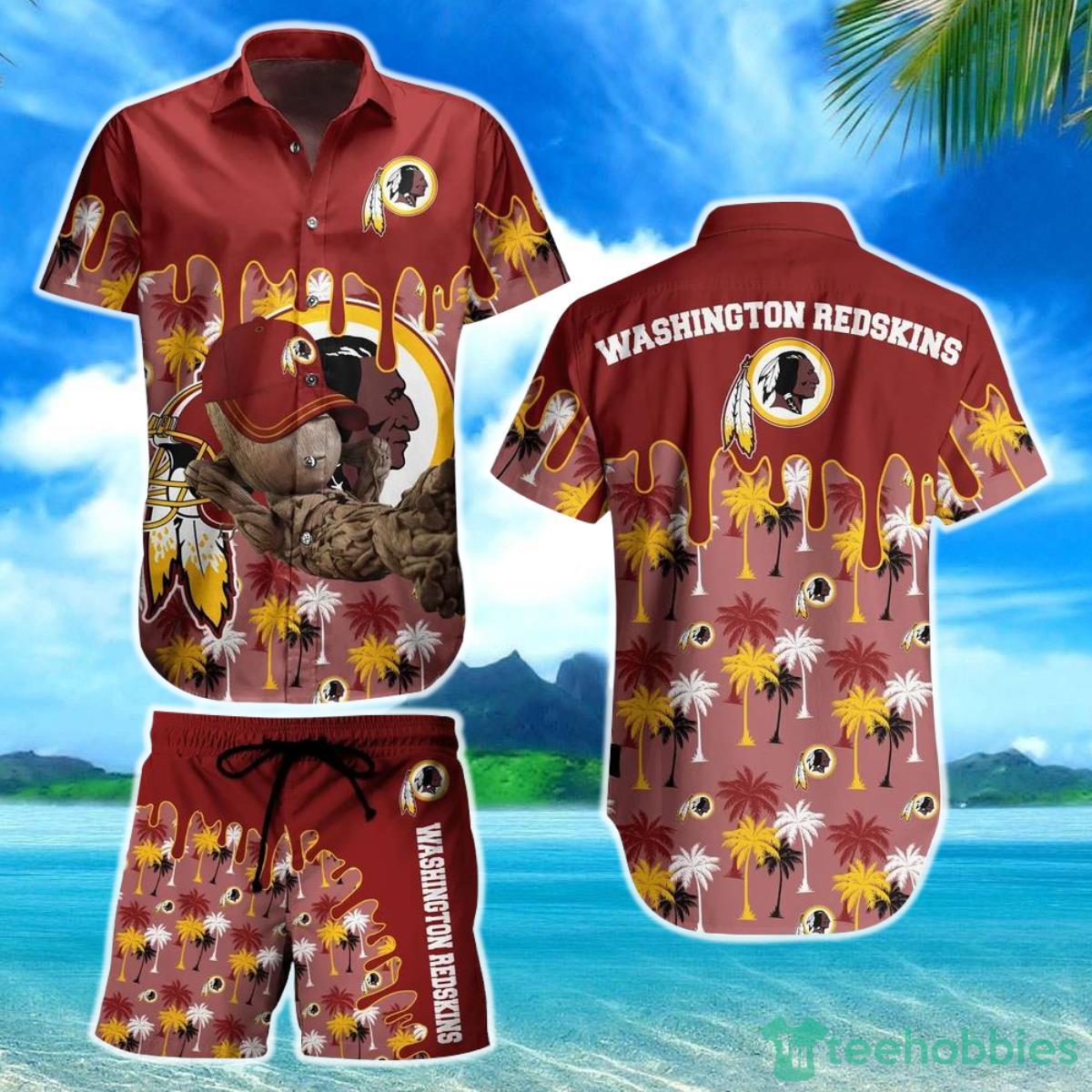 Washington Redskins NFL Hawaiian Shirt Groot Graphic New Summer Perfect Best Gift Ever Product Photo 1