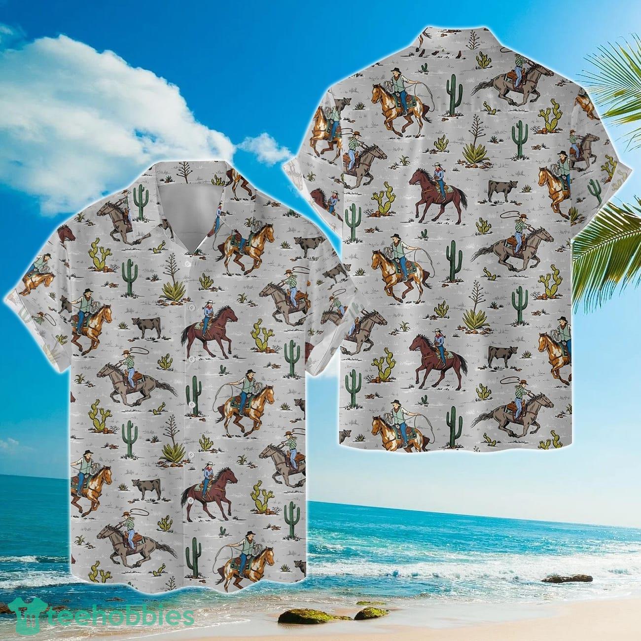 Western Cowboy Hawaiian Shirt For Men And Women Product Photo 1