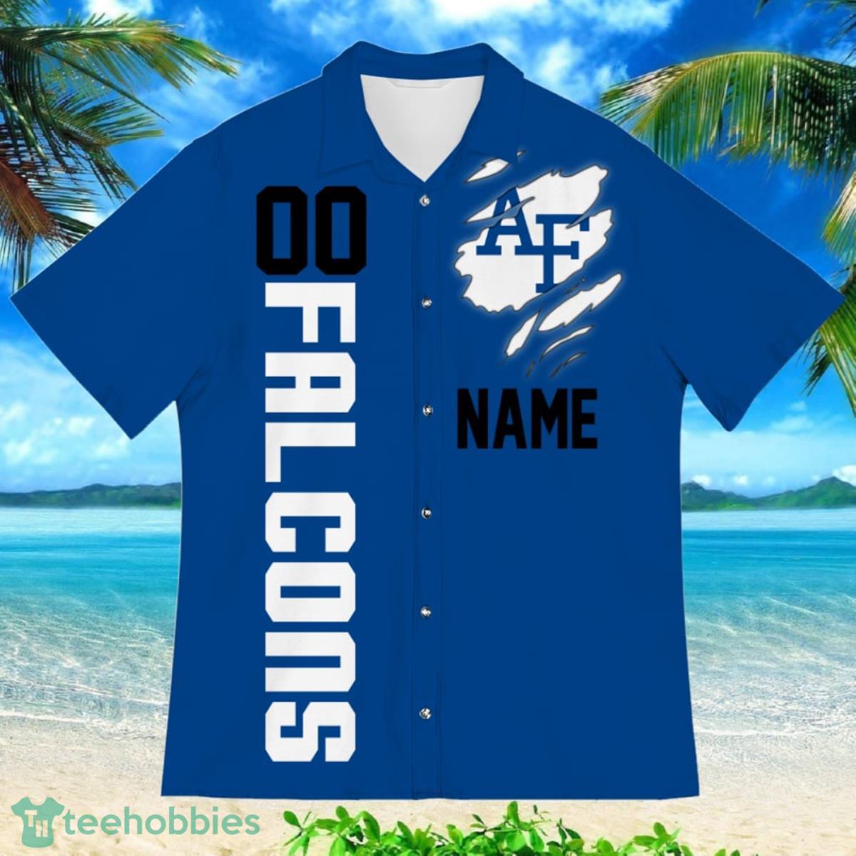 Air Force Falcons Sports American Hawaiian Shirt Custom Name And Number Product Photo 2