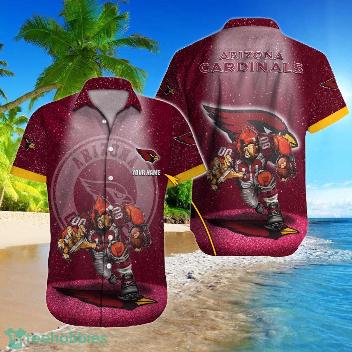 Arizona Cardinals NFL Football Custom Name Hawaiian Shirt Gift For Real Fans Product Photo 1