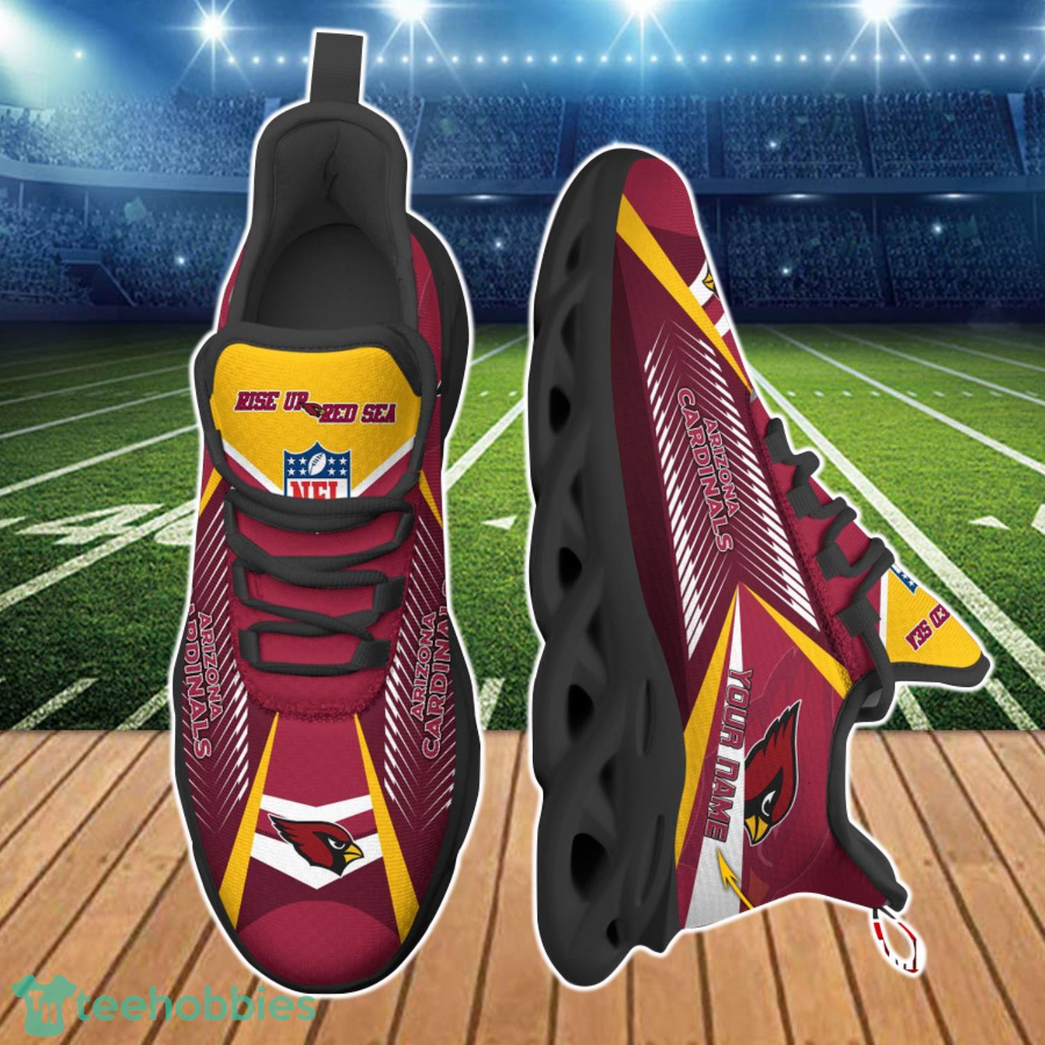 Arizona Cardinals NFL Max Soul Shoes Custom Name Product Photo 2