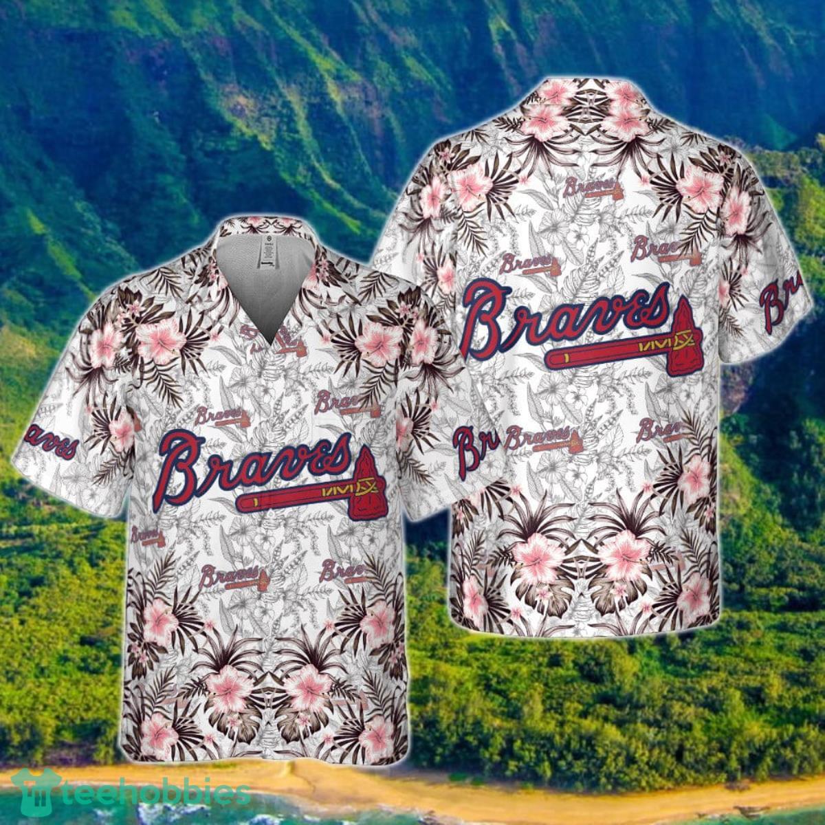 Atlanta Braves MLB Coconut Pattern White Hawaiian Shirt