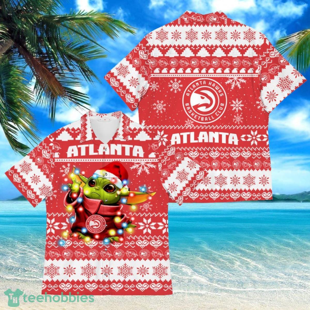 Atlanta Hawks Baby Yoda Star Wars Christmas Sports Football American Hawaiian Shirt Product Photo 1
